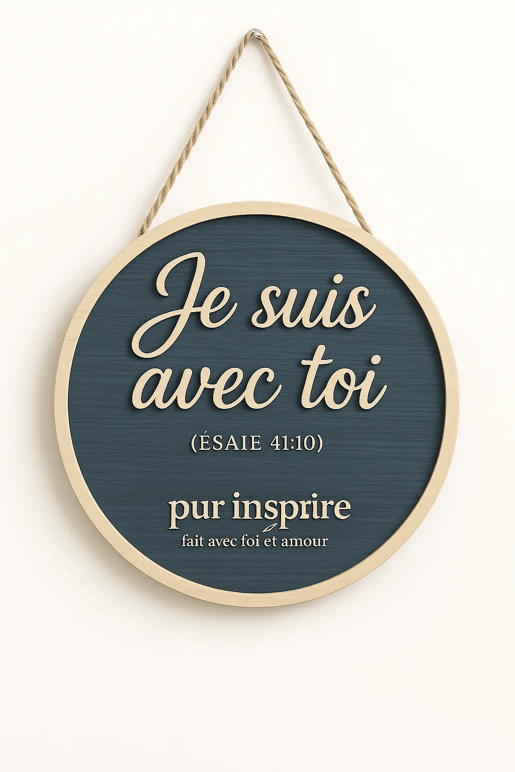 Cercle en bois « Je suis avec toi »