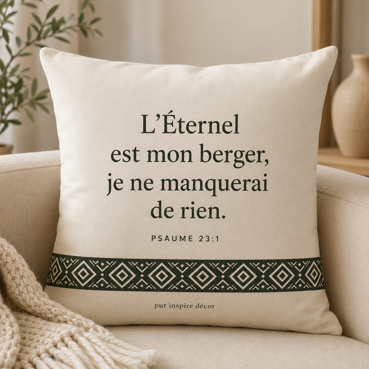 Coussin « L'Éternel est mon berger »