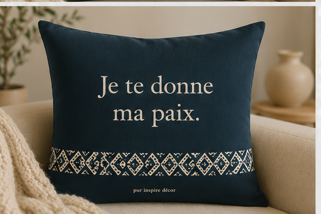 Coussin « Je te donne ma paix »
