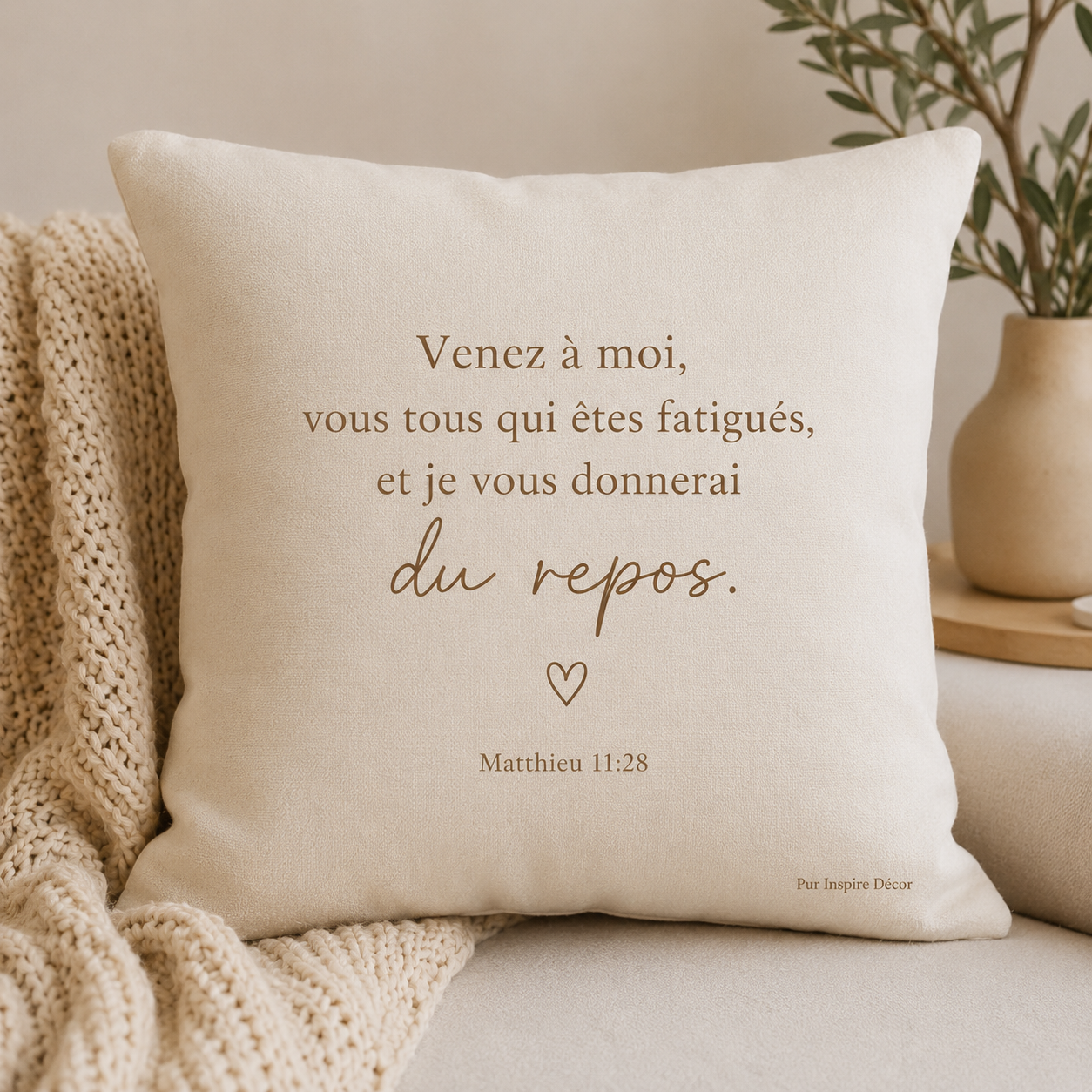 Coussin « Venez à moi »