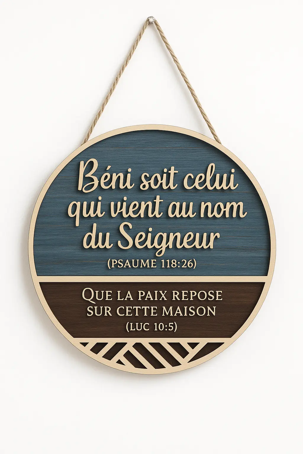 Cercle en bois « Béni soit celui qui vient »