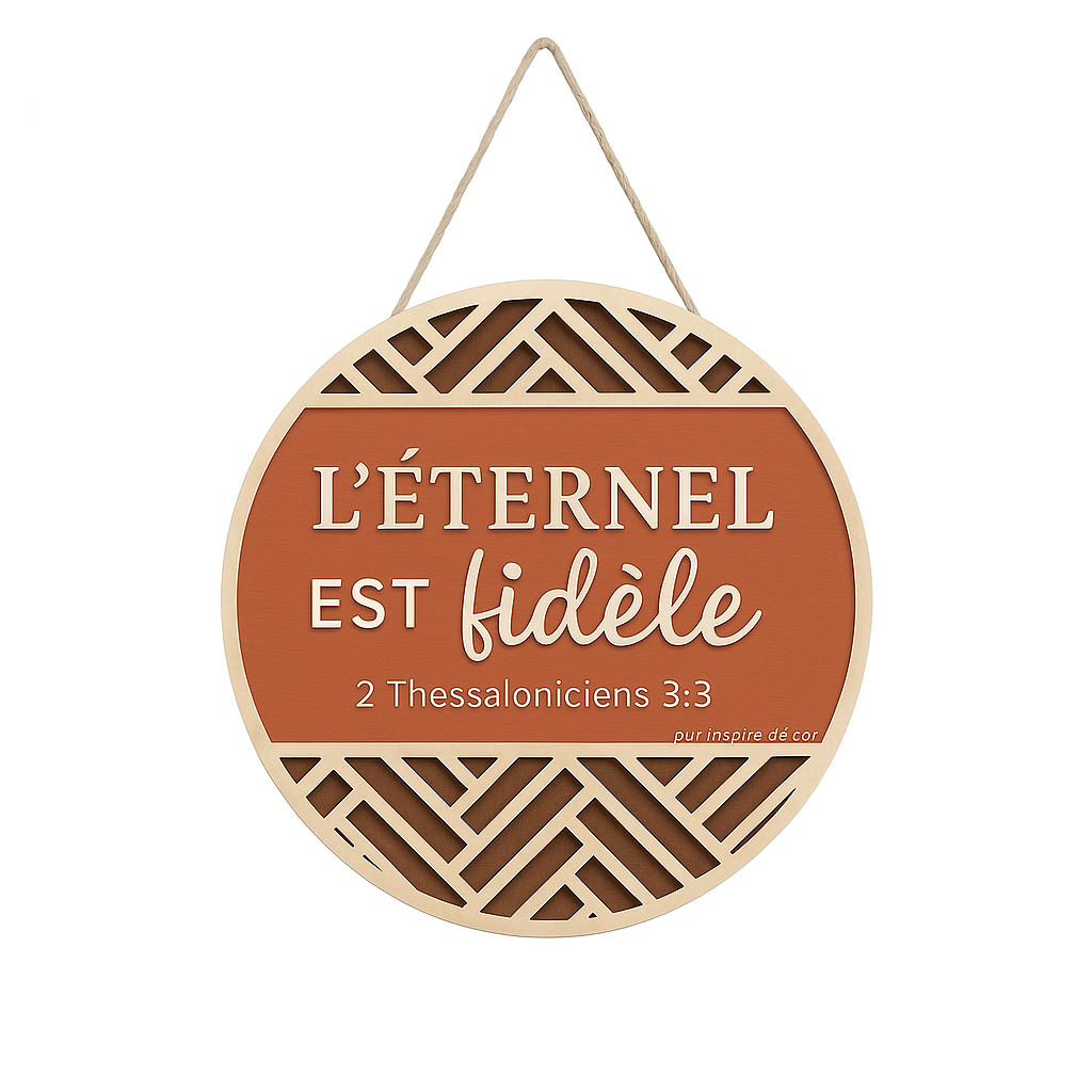 Cercle en bois « L'Éternel est fidèle »